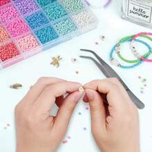 3000 piezas/caja Cuentas con forma de dopamina de multicolor, kit de fabricación de joyas DIY