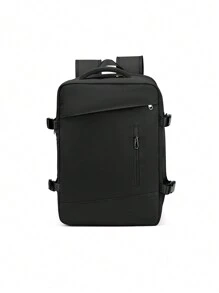 輕盈耐水尼龍布電腦商務行李，適配15.6英寸筆記本電腦，適用於商務、度假、大學、學校、戶外、假日、購物等場合，男孩女孩學生禮物，適合女性客艙行李尺寸40x20x25，短途旅行大容量背包，旅行必備，可放置手提電腦，可配戴行李帶，防盜，鞋子收納層，適合青少年女孩女性大學生、男孩、男性，適用於大學、小學、中學、高中、工作、商務、通勤、戶外、旅行、出行等。 - 黑色 - 查看 8