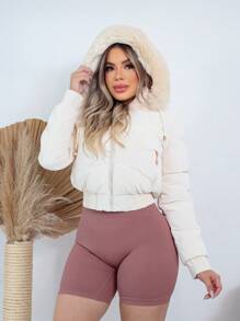 Women Down Coats - Beige - View 6