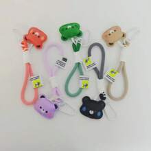 1入組小熊鑰匙扣DIY袋掛繩裝飾吊墜，適用於手機或手提包便攜式手機殼通用 - 綠色 - 查看 4