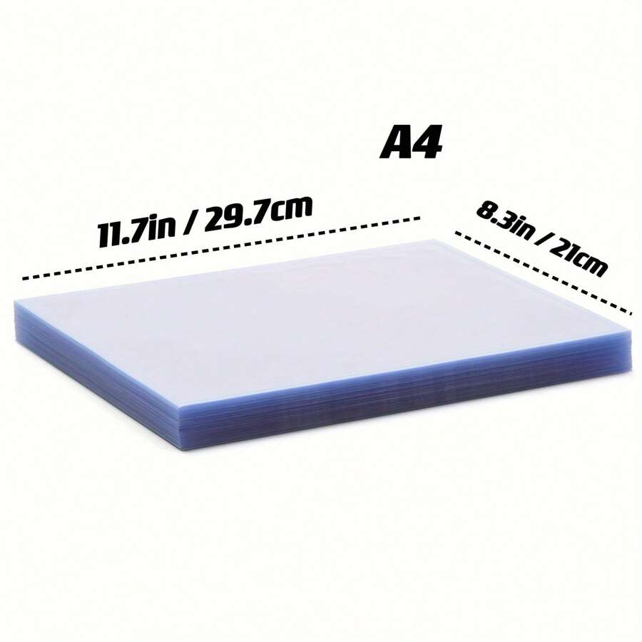 100pcs Clear Presentation Covers For Binding, Plastic Sheets For