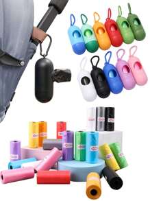 Random 3 Rolls/45pcs Disposable Diaper Bags + 1 Storage Box (Bag Size: 30x22cm When Unfolded) For Stroller And Outdoor Use, Clean Up Kids Garbage