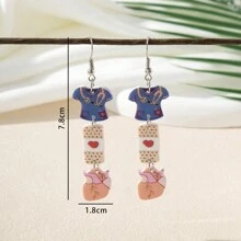 1pair Nurse Uniform & Band Aid Design Earrings, Great Gift For Doctors On Nurse Day - Multicolor - View 4