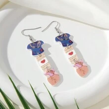 1pair Nurse Uniform & Band Aid Design Earrings, Great Gift For Doctors On Nurse Day - Multicolor - View 2