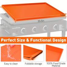 1 pieza Estera de silicona para plancha Griddle para Blackstone de 17 pulgadas, 22 pulgadas, 28 pulgadas y 36 pulgadas, accesorios para parrilla Blackstone, estera de silicona actualizada, a prueba de agua y a prueba de elementos, protege la plancha contra el óxido, los roedores, los insectos y el polvo