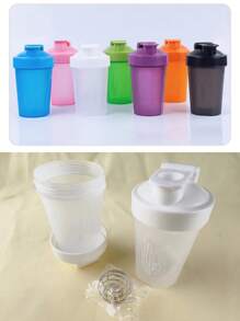 A White Protein Shaker Bottle  Shaker Bottle 400ml With Blending Ball 400ml Sport Water Bottle Gym Shaker Bottle Shaker Cups For Protein Shakes 400 Mseveral Colors Available Sports Shaker Water Bottles Dishwasher  Shaker Cups For Protein Shakes Shaker Bottle Perfect For Protein Shakes And Pre Workout Sports Fitness Protein Powder Water Cup Portable 400ml Transparent Hand Cup Plastic With Scale Shaker Cup - 白色 - 查看 4