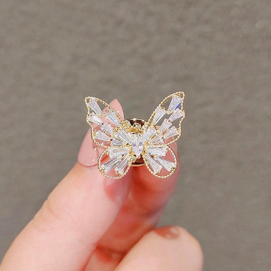 1只高端蝴蝶形胸針,適合女性日常穿著 - 金色 - 查看 1