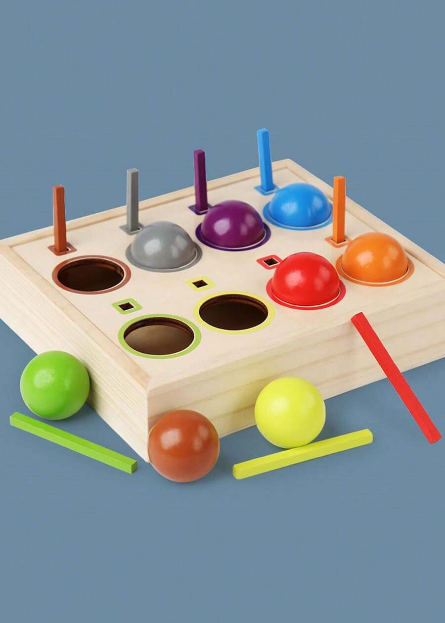 Montessori Children's Radish Matching And Beading Game Baby Cognitive Color Classification