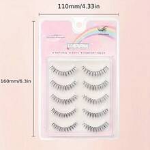 5 Pares De Pestañas Postizas Con Aspecto Natural Y Tallo Transparente: Pestañas Cortas Coreanas Y Japonesas Para Pestañas Inferiores - Pestañas Naturales - Ver 3