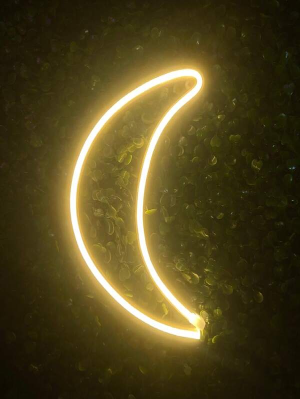 Luminária De Parede Lua Neon Led Decoração Luz 110/220V