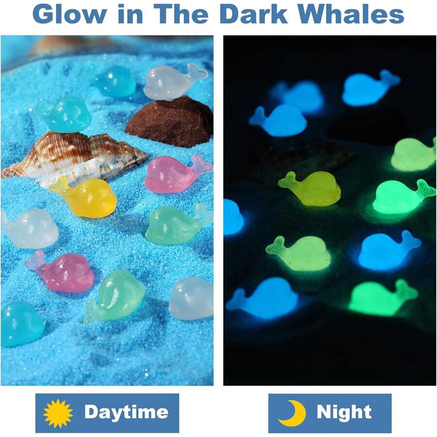 Fish Tank Rocks Aquarium Glow Rocks Whale Glow In The Dark Pebbles Glow ...