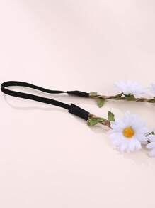 1pc Girls Daisy Flower Headband Hair Accessory, Daily Decoration - Multicolor - View 5