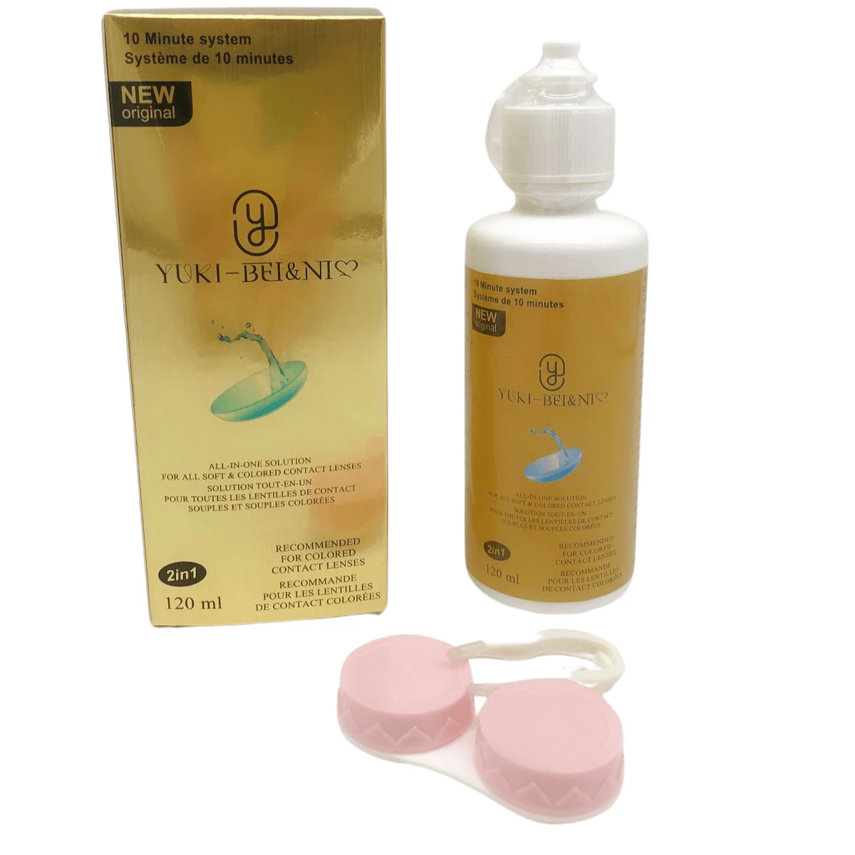 Solución Para Lentes de Contacto Suaves  Solución Para Pupilentes 120 ml + Estuche de Regalo - Blanco - Ver 1