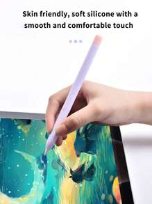 1pc Silicone Case With Anti-Lost Strap And Cap Holder Compatible With Apple Pencil 1st Gen/2nd Gen Gifts For Mother, Family, Friends, Birthday, Holiday Stylus Pen