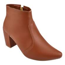 Women Mid-Calf Boots - 鏽棕色 - 查看 1