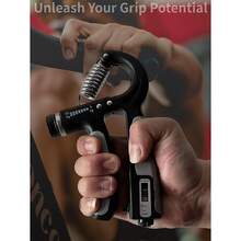 lpcbec 1pc Adjustable Counting Grip Strengthener For Hand & Arm Workout - Grey - View 4