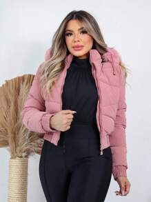 Women Down Coats - Rosa Pálido - Ver 1