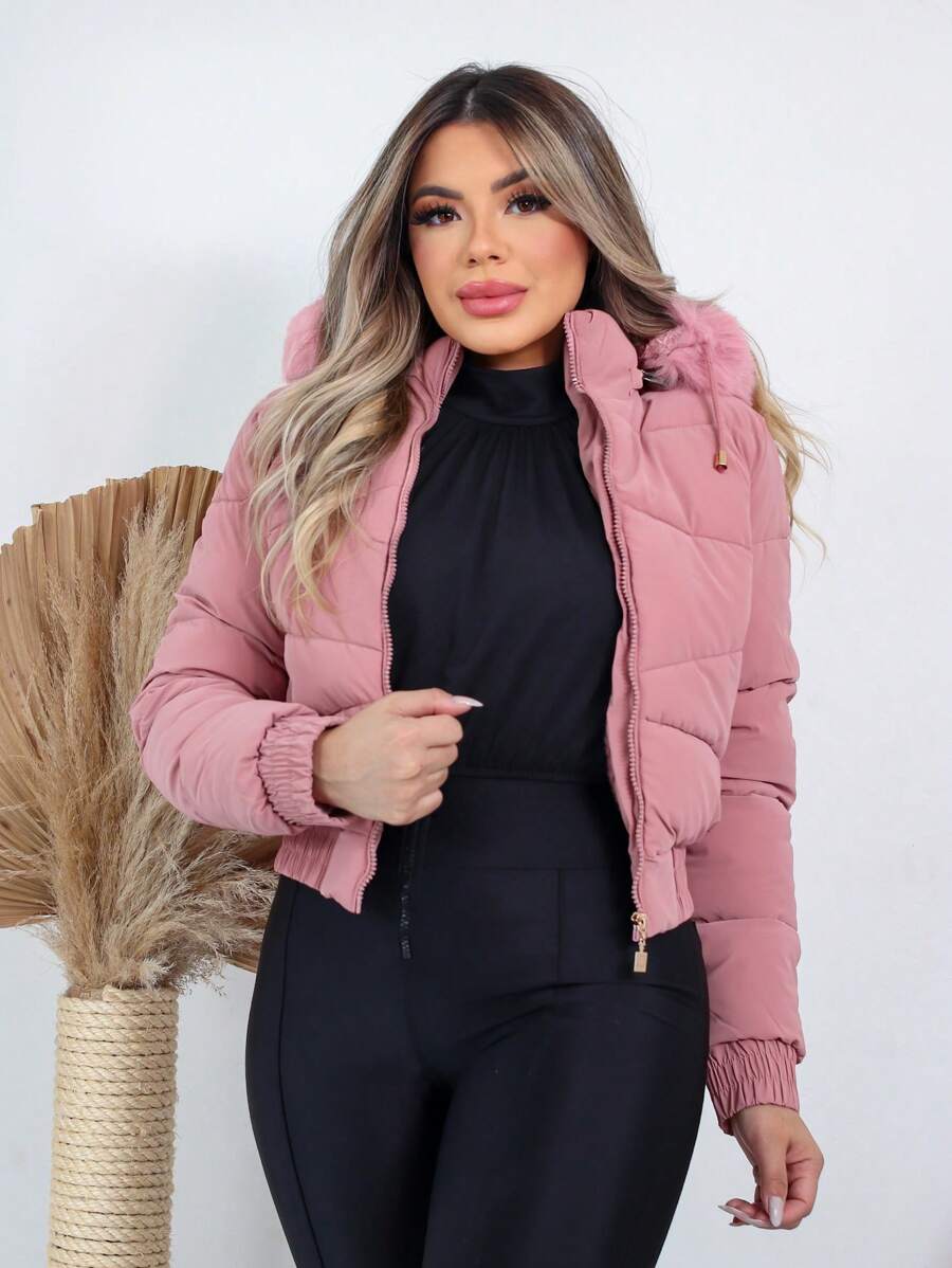 Women Down Coats - Rosa Pálido - Ver 1