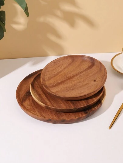 一个相思木圆形餐盘圣诞礼物