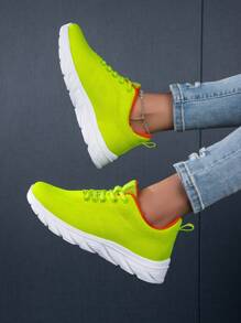 2025 New Spring/Summer Breathable Lightweight Mesh Knitted Lace-Up Casual Shoes, Women Sneakers, Sport Shoes,Fitness Shoes,Couple Shoes