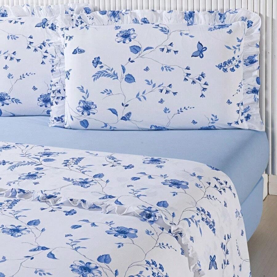 Double Bed Set With Printed Sheets, 3 Pieces In Microfiber - Assorted Prints, NO CHOICE OPTION - ILLUSTRATIVE IMAGES - 什錦印花 - 查看 1