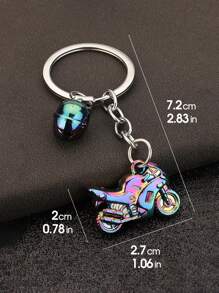 2 piezas Llavero con forma de casco de motocicleta creativo, un llavero colgante de cintura con forma de anuncio de automóvil, un regalo genial para amigos, accesorios de automóvil escolares, gótico y Y2K lindo