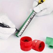 1pc Red Inner-Outer Reamer Pipe And Tube, Deburring Reamer Tubing Chamfer Tool, For PVC/PPR/Copper/Brass/Aluminum Tubes - Red - View 5