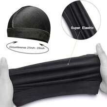4pcs Men's Durag Cap With 2 Straps, Silky Comfortable Outdoor Breathable Casual Pirate Cap + 1pc Men's Wave Cap, Sporty Breathable Elastic Head Cap For Outdoor Activities Pirate Hat Pirate Costume