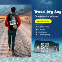 1pc Waterproof Dry Bag, Ultralight Dry Sacks Stuff Sacks Airtight Ripstop Camping Dry Sack Portable Dry Pack For Backpacking Kayaking Hiking Swimming Fishing Rafting Boating Universal Pool Step Weight 2L/5L/10L/15/20L/30L - Black - View 4
