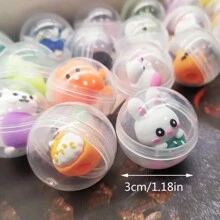 10pcs/20pcs/40pcs, Mini Cute Kawaii Capsule Toys, Perfect For Kids Boys Girls Kindergarten Sharing Fun Thanksgiving Day Christmas Gift, Suitable For Children, Birthday Gift Toys, Christmas Stocking Stuffed Toys, Carnival Prizes, School Classroom Rewards, Easter Egg Filler, Easter Basket Stuffers(Random Style)