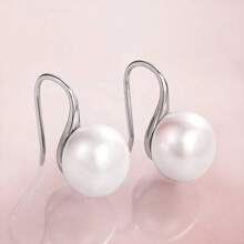 1pair Exquisite Faux Pearl Pendant Earrings - Enhance Your Wedding And Formal Occasion Style
