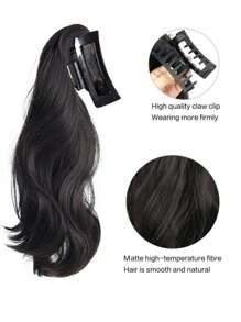 1pc Claw Clip Ponytail Piece With Curly Hair, (The Claw Clip Part Is Plastic With Minor Scratches And Wear Which Is Normal Phenomenon) Hair Clips Hair Jaw Clip Hair Clamps Hair Clutch Hair Claw Clip Fall Winter Hair Accessories For Women For Vacation Outfits Woman