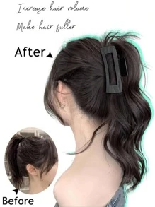 1pc Claw Clip Ponytail Piece With Curly Hair, (The Claw Clip Part Is Plastic With Minor Scratches And Wear Which Is Normal Phenomenon) Hair Clips Hair Jaw Clip Hair Clamps Hair Clutch Hair Claw Clip Fall Winter Hair Accessories For Women For Vacation Outfits Woman