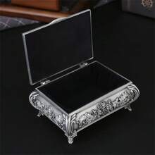 1pc Jewelry Box, Rings & Earrings & Accessories Storage Holder, European Retro Palace-Style Decorative Item Back To School