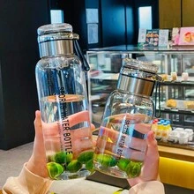 1pc Large Capacity Glass Water Bottle With Stainless Steel Tea Infuser, Comes With Carrying Bag And Lid, Suitable For Flower Tea & Fruit Tea - Large Capacity Glass Water Cup - View 10