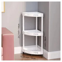 Badezimmer Speicherregal Für Toilettenartikel, Freistehendes Dreieckförmiges Mehrschichtiges Nutzregal Mit Rädern