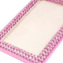 1pc Pink Rhinestone Lanyard With Card Holder And Badge Reel, Great For Trade Show And Id - Pink - View 5