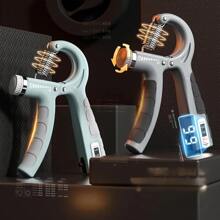 lpcbec 1pc Adjustable Counting Grip Strengthener For Hand & Arm Workout - Grey - View 1