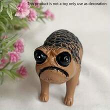 1只非洲雨蛙,樹脂蟾蜍雕像,醜陋憤怒的戶外花園青蛙裝飾雕像,趣味新奇的家居辦公室青蛙裝飾雕塑,獨特的禮物 - 彩色 - 查看 7