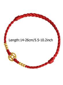1pc  Adjustable Rope Lucky Wealth Bracelets For Men Women