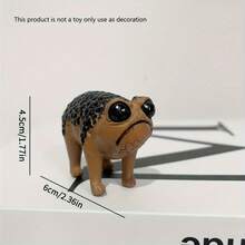 1只非洲雨蛙,樹脂蟾蜍雕像,醜陋憤怒的戶外花園青蛙裝飾雕像,趣味新奇的家居辦公室青蛙裝飾雕塑,獨特的禮物 - 彩色 - 查看 5