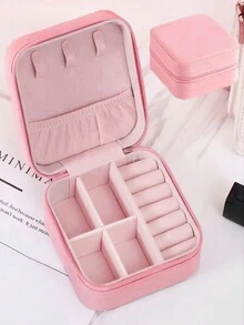 Ngẫu nhiên Có thể mang đi Nhung Hộp thu nạp trang sức Đối với Hoa tai , Nhẫn , Dây chuyền , Du lịch Hộp đựng - Màu sắc tùy ý - Xem 8