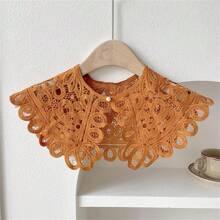 1pc Women's Faux Pearl Beaded Lace Hollow Out Shawl Summer Decoration Scarf False Collar Valentine's Day - Multicolor - View 13