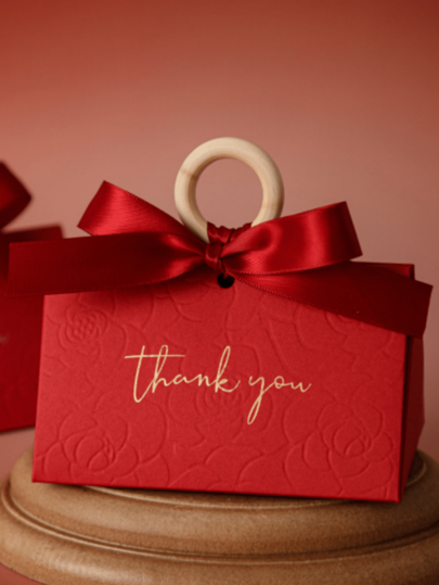 20pcs Embossed Floral Pattern Wedding Favor Boxes, Elegant Gift Candy Boxes With Ribbons And Plastic Rings For Wedding Gifts, Wedding Decor, Home Decor, Room Decor Party Favors Bride Birthday Graduation Birthday Decorations Party Decorations Gift Bags