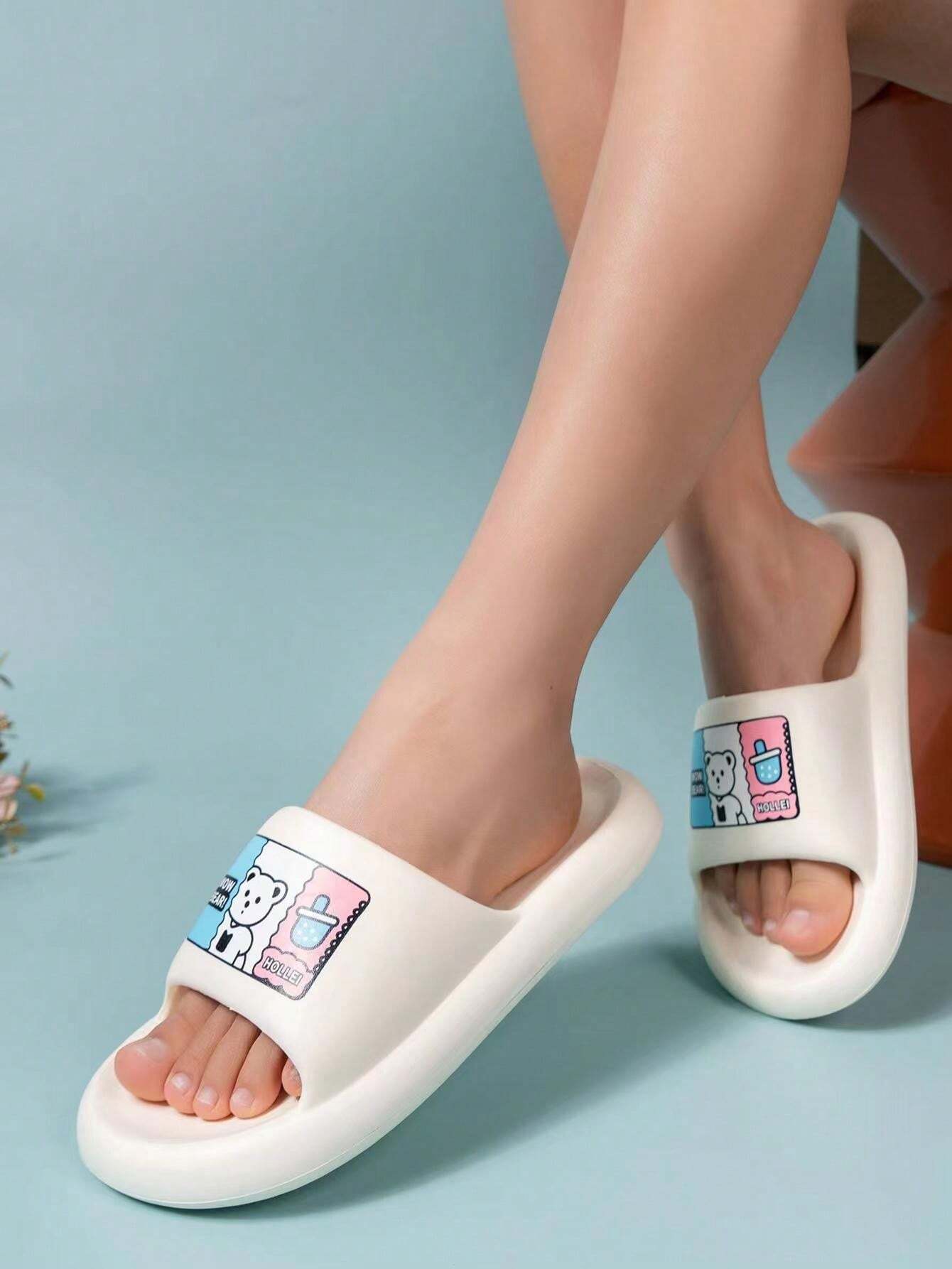 New Cartoon Eva Soft Bottom Slippers For Girls, Thick Sole Eva Slippers ...