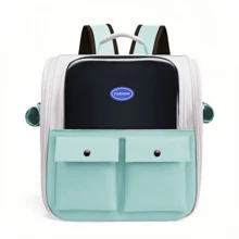 Mochila Transportadora De Gato Con Ventana De Burbuja, Mochila Transportadora De Cápsula Espacial De Doble Hombro Para Pequeños Perros Y Gatos - Multicolor - Ver 10