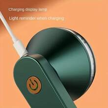 1入組可充電纖維毛球修剪器：便攜式、USB供電，適用於家用剪毛球、削除毛衣球和針織衣物毛球的修剪移除 - 軍綠色 - 查看 3