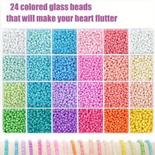 3000 piezas/caja Cuentas con forma de dopamina de multicolor, kit de fabricación de joyas DIY