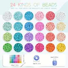 3000 piezas/caja Cuentas con forma de dopamina de multicolor, kit de fabricación de joyas DIY