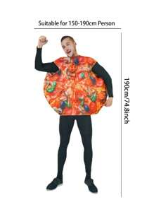 Adult Pizza Pattern Costume For Prank And Roleplay In Food Restaurant, Pizza Cosplay Party, Stage Performances And Events - Rose Red - View 5